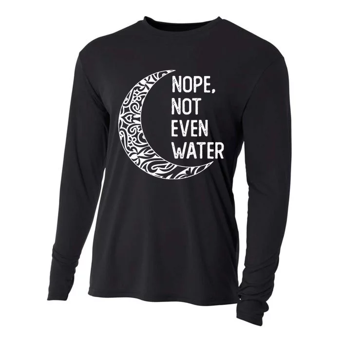 Nope Not Even Water Ramadan Fasting Muslim Cooling Performance Long Sleeve Crew