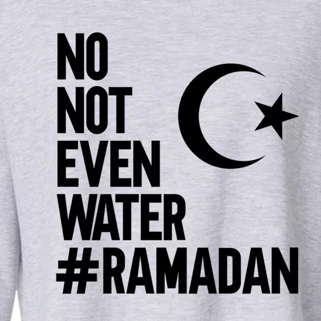 No Not Even Water Ramadan Funny Gift Cropped Pullover Crew