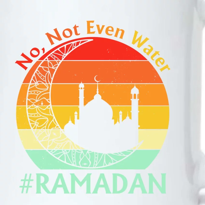 No Not Even Water Ramadan Kareem Fasting Muslim Gift Black Color Changing Mug