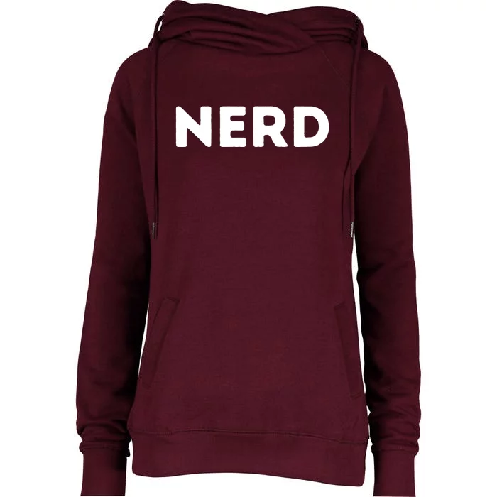 Nerd Womens Funnel Neck Pullover Hood