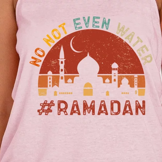 No Not Even Water Ramadan Gift Women's Knotted Racerback Tank