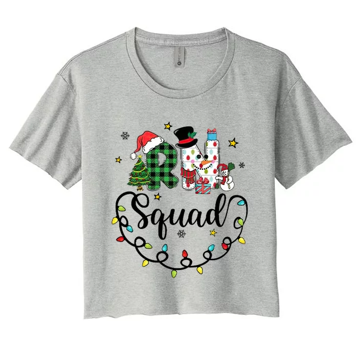 Nurse Nicu Er Pediatric Icu Christmas Rn Squad Gift Women's Crop Top Tee