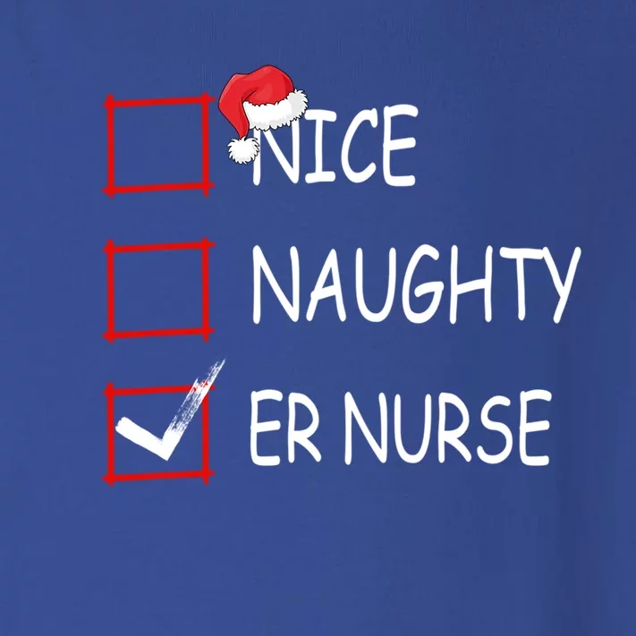 Nice Naughty Er Nurse Check List Er Nurse Christmas Gift Toddler Long Sleeve Shirt