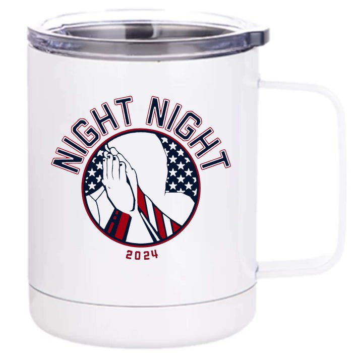 Night Night France Usa 2024 Front & Back 12oz Stainless Steel Tumbler Cup