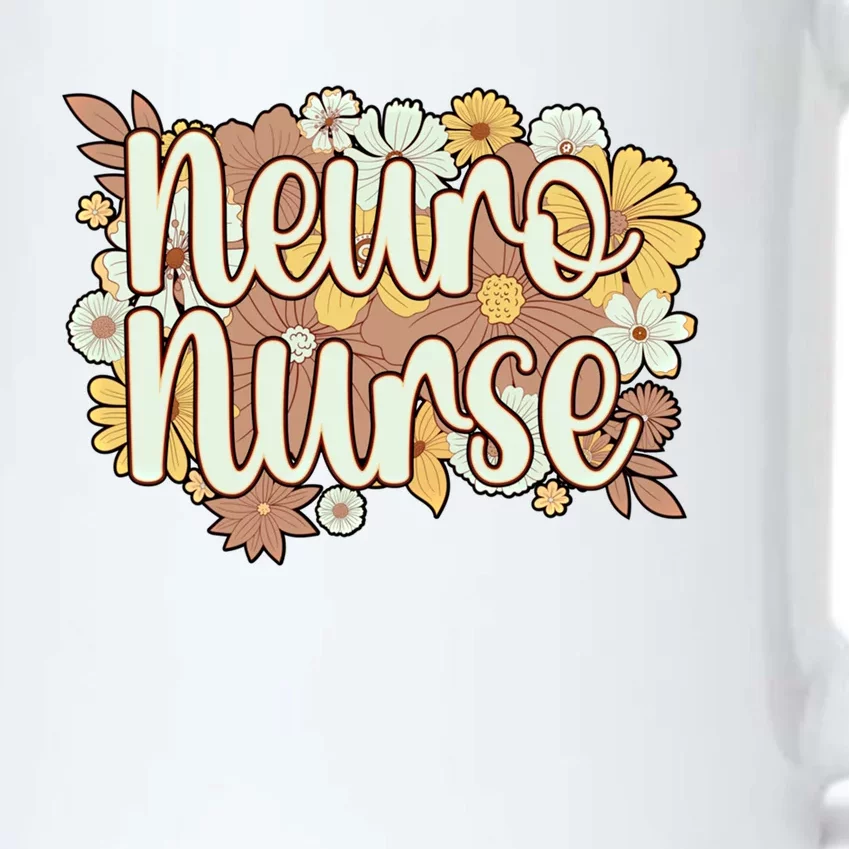 Neuro Nurse Flowers Neurology Nursing Cool Gift Black Color Changing Mug