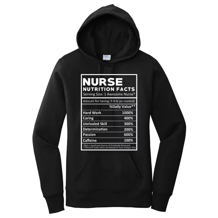 Nurse Nutrition Facts Women's Pullover Hoodie