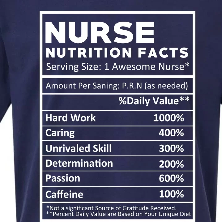 Nurse Nutrition Facts Sueded Cloud Jersey T-Shirt