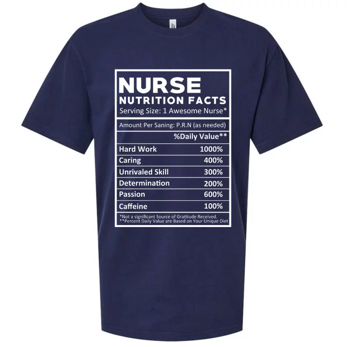 Nurse Nutrition Facts Sueded Cloud Jersey T-Shirt