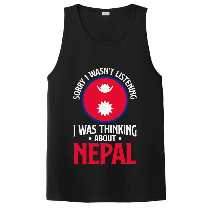 Nepal Nepali Flag Performance Tank