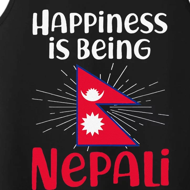 Nepal Nepali Flag Performance Tank