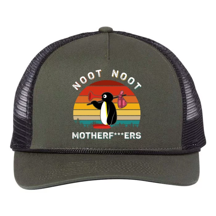 Noot Noot Funny Meme Retro Rope Trucker Hat Cap