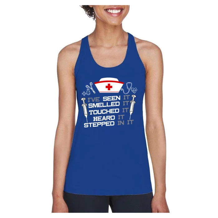 Nurse Nursing Fun Joke Gift Design Idea For Nurses Gift Women's Racerback Tank