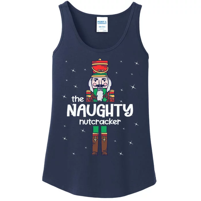 Naughty Nutcracker Family Matching Funny Pajama Ladies Essential Tank