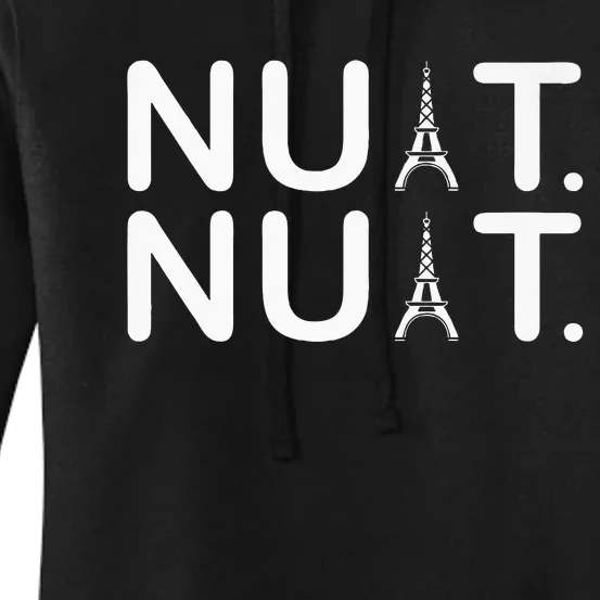 Nuit Nuit Funny Goodnight In French Premium Women's Pullover Hoodie