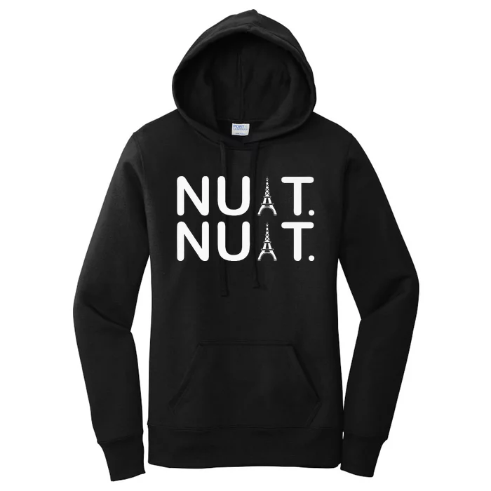 Nuit Nuit Funny Goodnight In French Premium Women's Pullover Hoodie