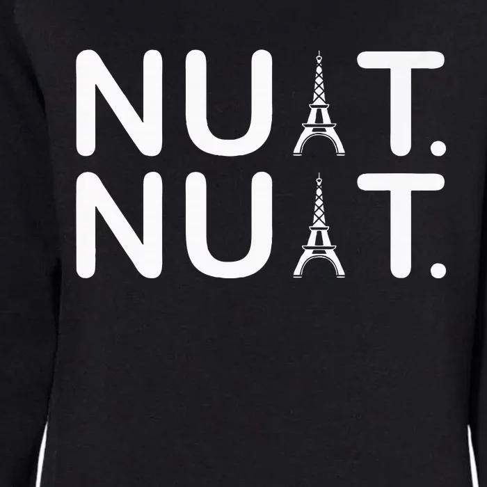 Nuit Nuit Funny Goodnight In French Premium Womens California Wash Sweatshirt