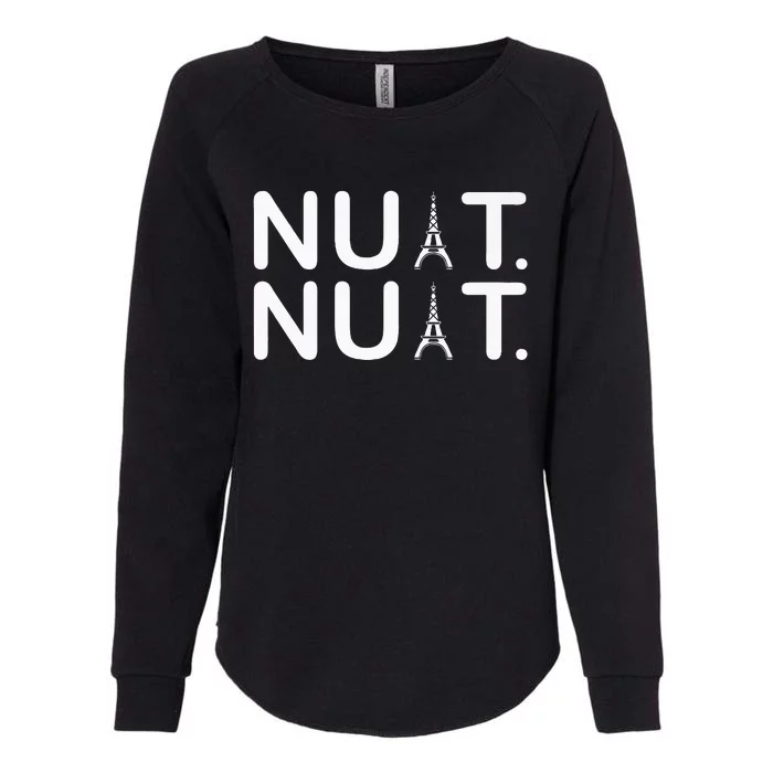 Nuit Nuit Funny Goodnight In French Premium Womens California Wash Sweatshirt