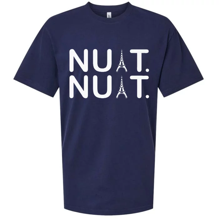 Nuit Nuit Funny Goodnight In French Premium Sueded Cloud Jersey T-Shirt