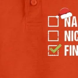 Naughty Nice Finnish Santa Hat Finland Christmas Gift Funny Gift Dry Zone Grid Performance Polo