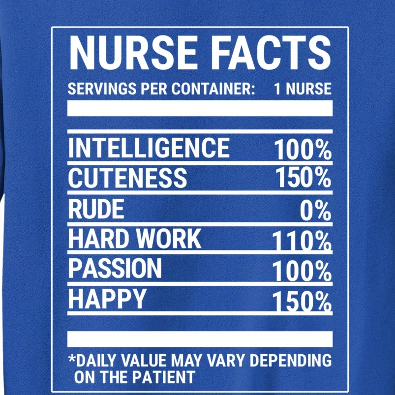 Nurse Nutritional Facts Funny Nursing Gift Sweatshirt