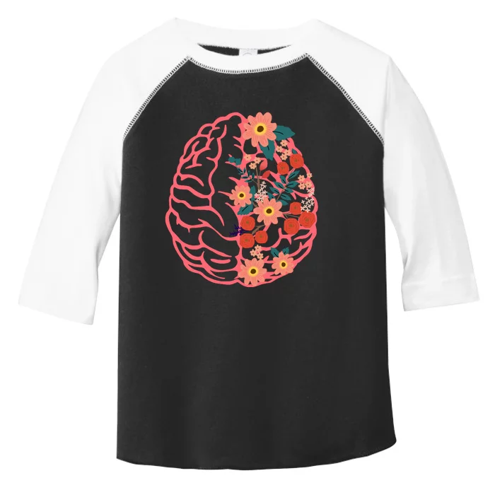 Neuro Nurse Floral Neuroscience Floral Brain Toddler Fine Jersey T-Shirt