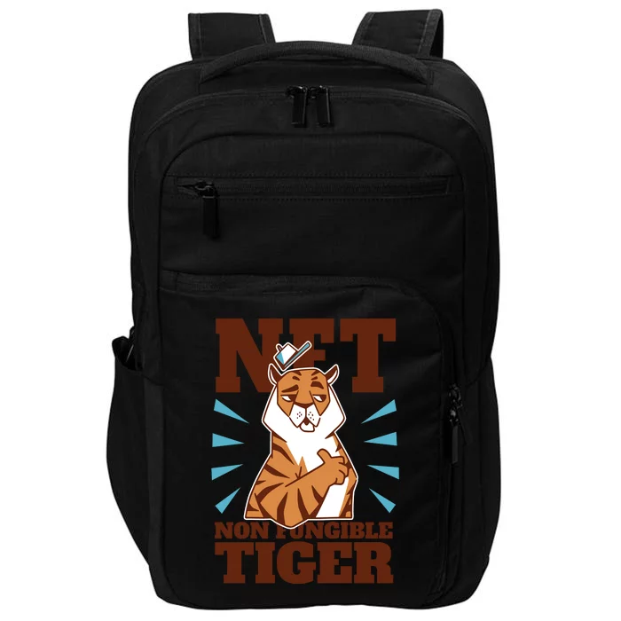 NFT Non Fungible Tiger Funny Crypto Impact Tech Backpack