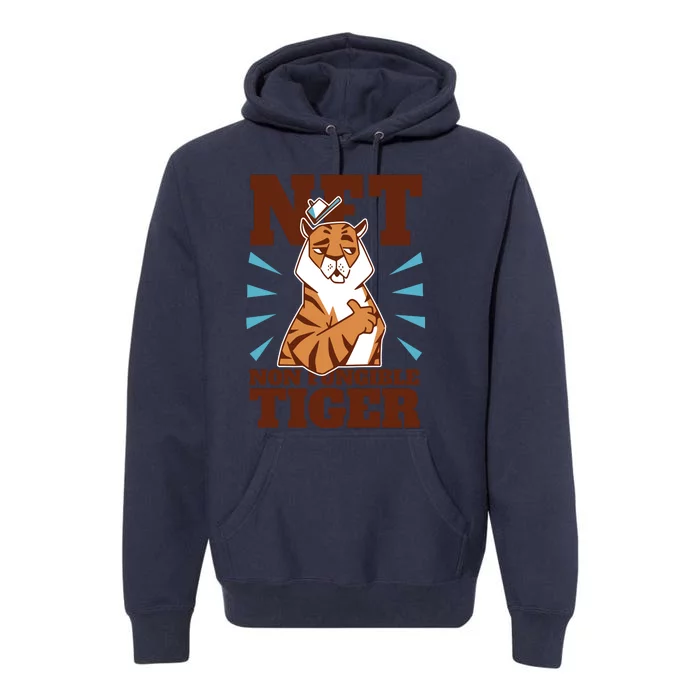 NFT Non Fungible Tiger Funny Crypto Premium Hoodie