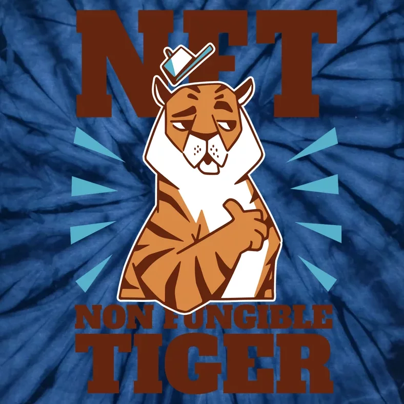 NFT Non Fungible Tiger Funny Crypto Tie-Dye T-Shirt