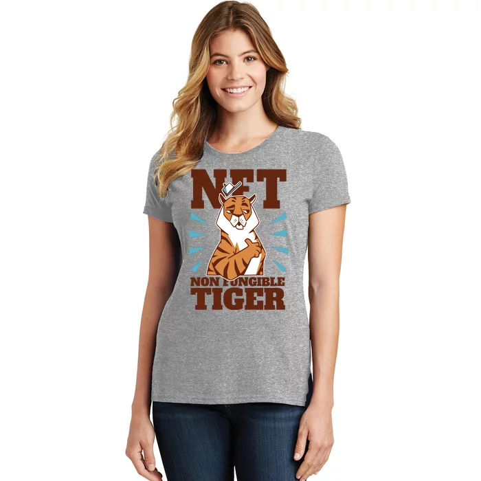 NFT Non Fungible Tiger Funny Crypto Women's T-Shirt