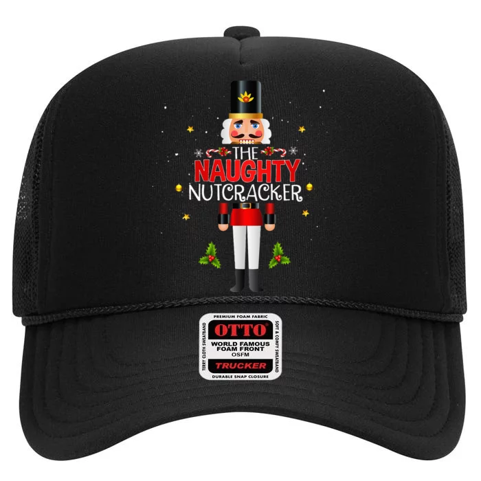 Naughty Nutcracker Group Matching Family Christmas High Crown Mesh Trucker Hat