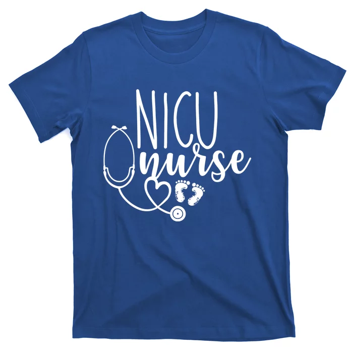 Nicu Nurse Gift With Cute Feet Design T-Shirt