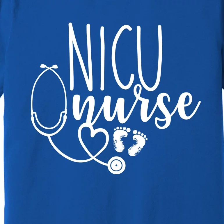 Nicu Nurse Gift With Cute Feet Design Premium T-Shirt