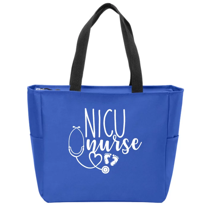 Nicu Nurse Gift With Cute Feet Design Zip Tote Bag