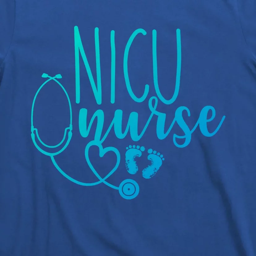 Nicu Nurse Gift With Cute Feet Design T-Shirt