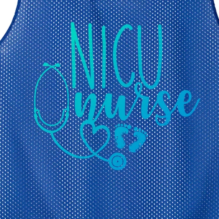 Nicu Nurse Gift With Cute Feet Design Mesh Reversible Basketball Jersey Tank