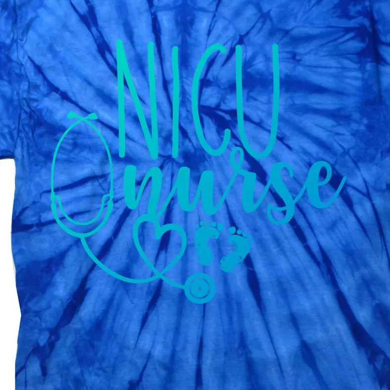 Nicu Nurse Gift With Cute Feet Design Tie-Dye T-Shirt