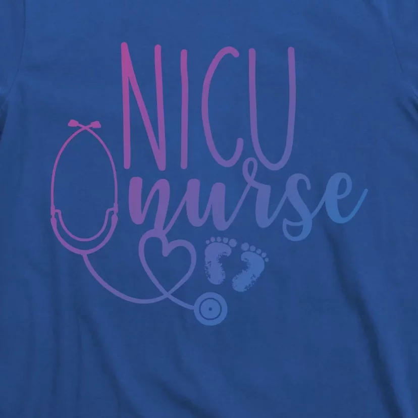 Nicu Nurse Gift With Cute Feet Design T-Shirt