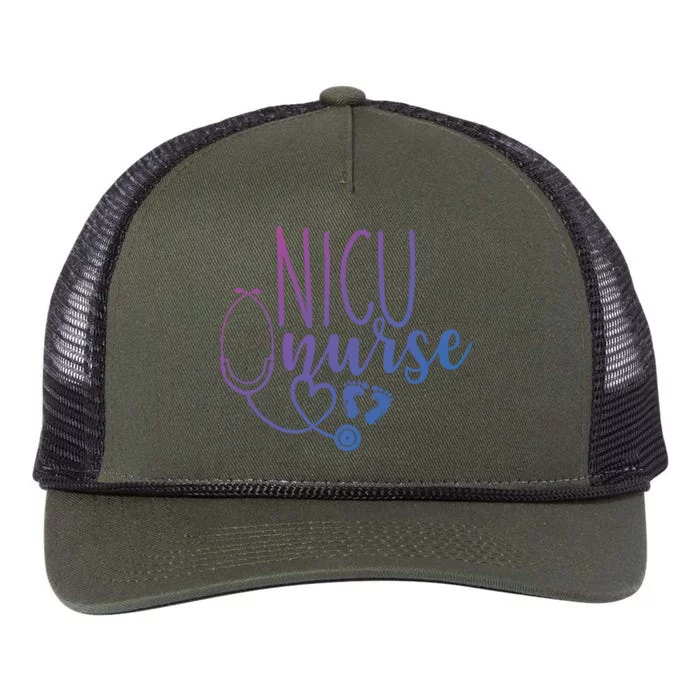 Nicu Nurse Gift With Cute Feet Design Retro Rope Trucker Hat Cap