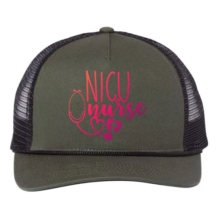 Nicu Nurse Gift With Cute Feet Design Retro Rope Trucker Hat Cap