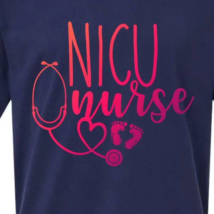 Nicu Nurse Gift With Cute Feet Design Sueded Cloud Jersey T-Shirt