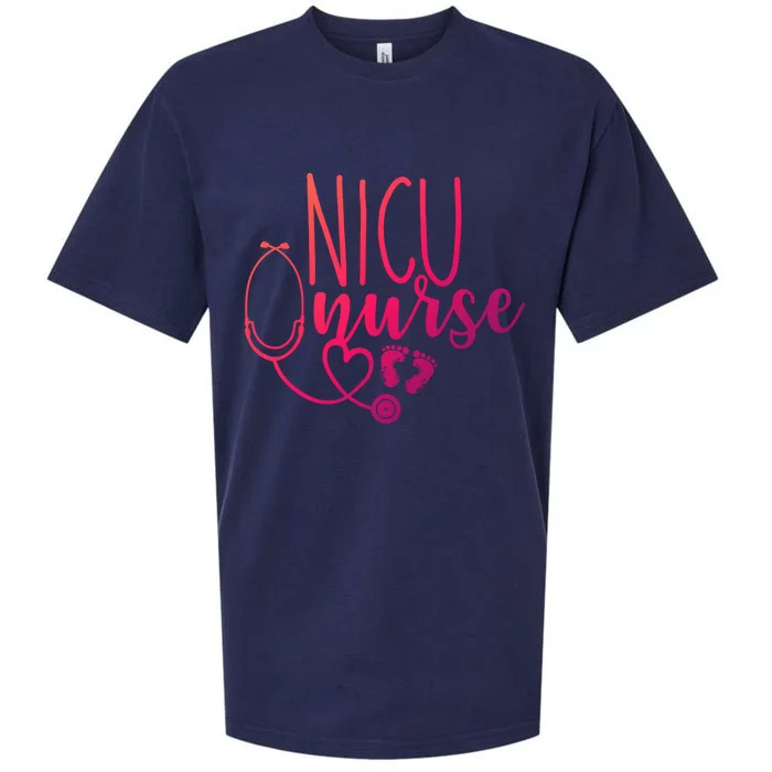 Nicu Nurse Gift With Cute Feet Design Sueded Cloud Jersey T-Shirt