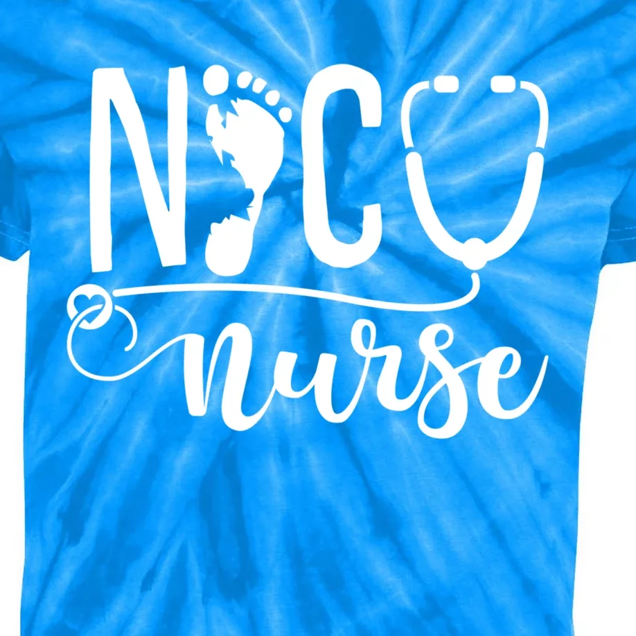 Nicu Nurse Gift Kids Tie-Dye T-Shirt