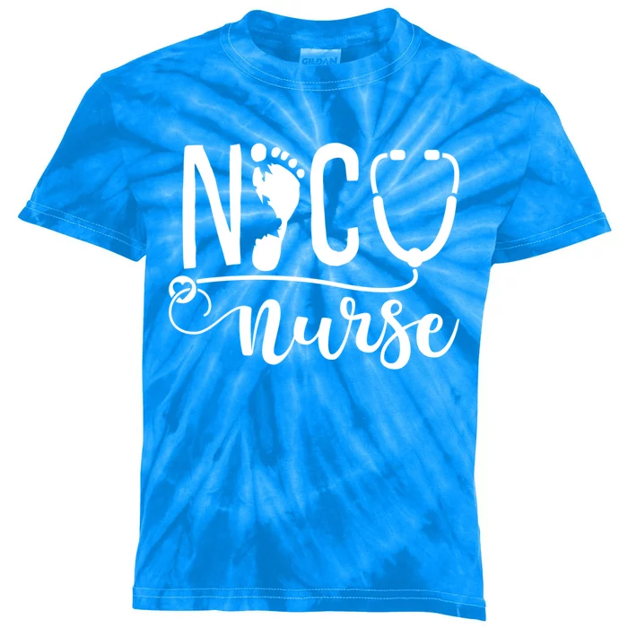 Nicu Nurse Gift Kids Tie-Dye T-Shirt