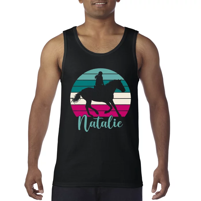 Natalie Name Gift Equestrian Natalie Horse Tank Top