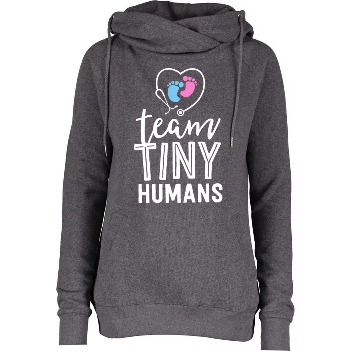 Nicu Nurse Great Gift Team Tiny Hu Gift Neonatal Icu Nursing Gift Womens Funnel Neck Pullover Hood