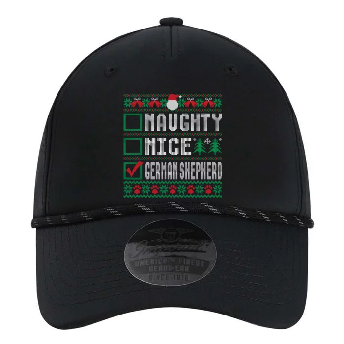 Naughty Nice Ger Shepherd Christmas List Dogs Xmas Gift Performance The Dyno Cap