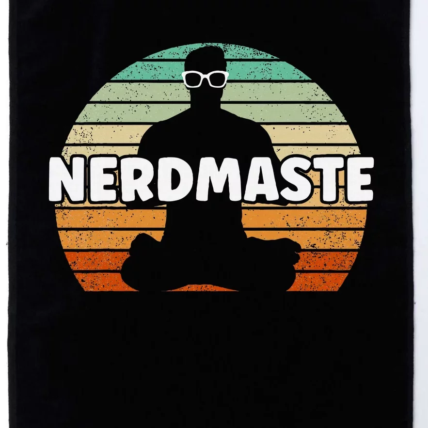 Nerdmaste Nerd Geek Yoga Gamer Fun Cute Hipster Retro Sunset Platinum Collection Golf Towel