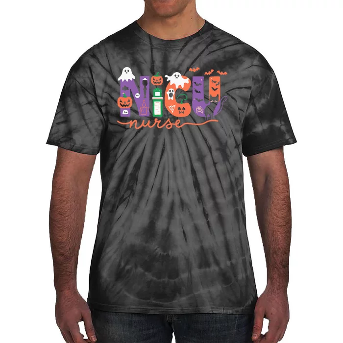 Nicu Nurse Halloween Neonatal Intensive Care Unit Halloween Tie-Dye T-Shirt