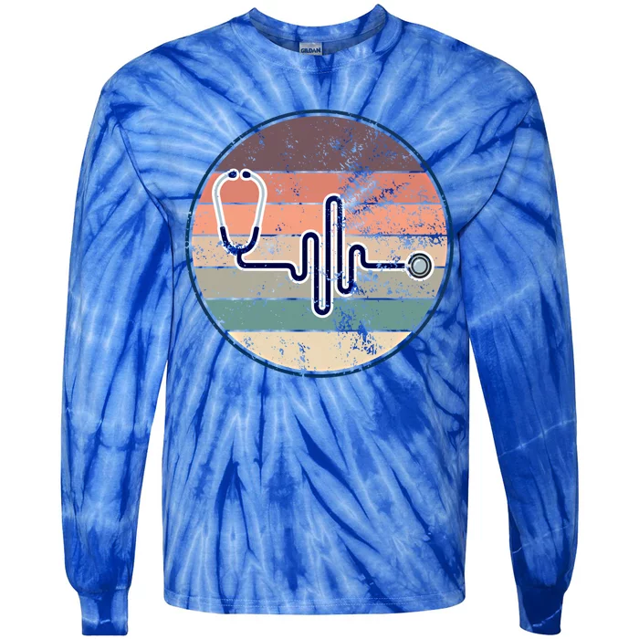 Nurse Nursing Hospital Medicine Gift Tie-Dye Long Sleeve Shirt