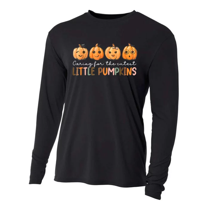 Nicu Nurse Halloween Cutest Pumpkins Mother Baby Nurse Fall Cooling Performance Long Sleeve Crew